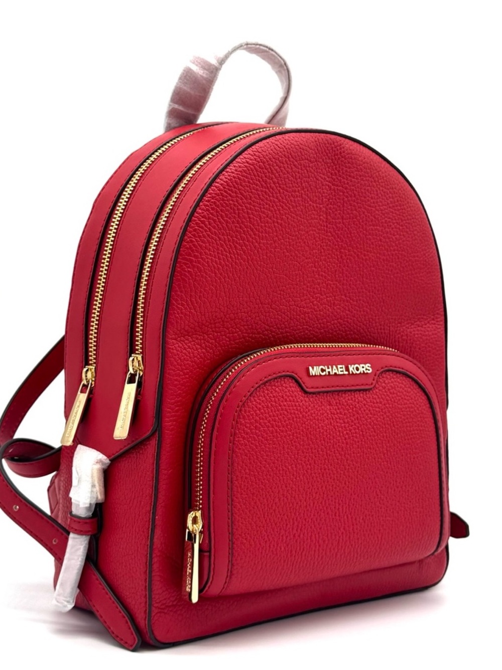 Michael Kors Jaycee Medium Signature Logo Backpack Bright Red